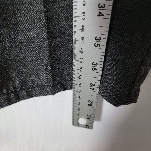 Kenar Womens Moto Style Dress Pants Zip Legs Sz 10 Zip Pockets Lined Grey Tweed - Picture 9 of 16
